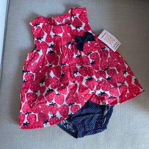 Baby Girl Carter’s Summer Dress, Strawberry Pattern